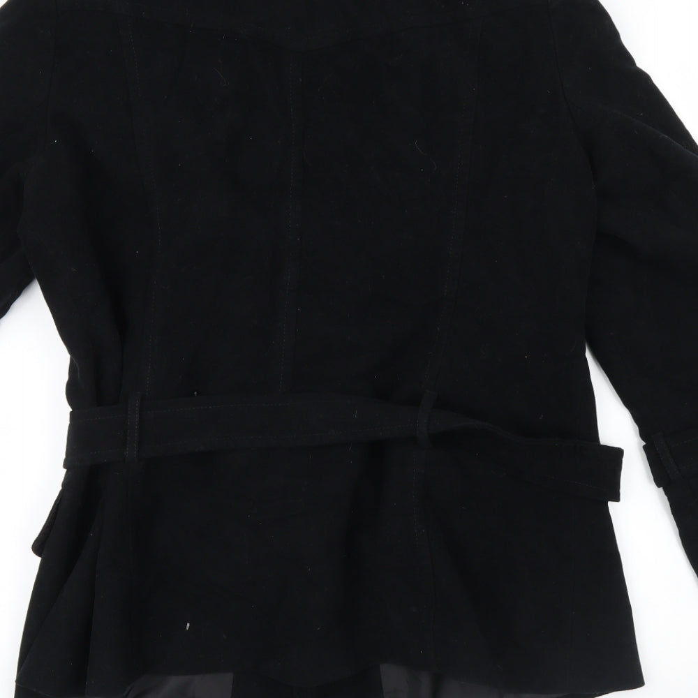 NEXT Womens Black  Corduroy Trench Coat Coat Size 18