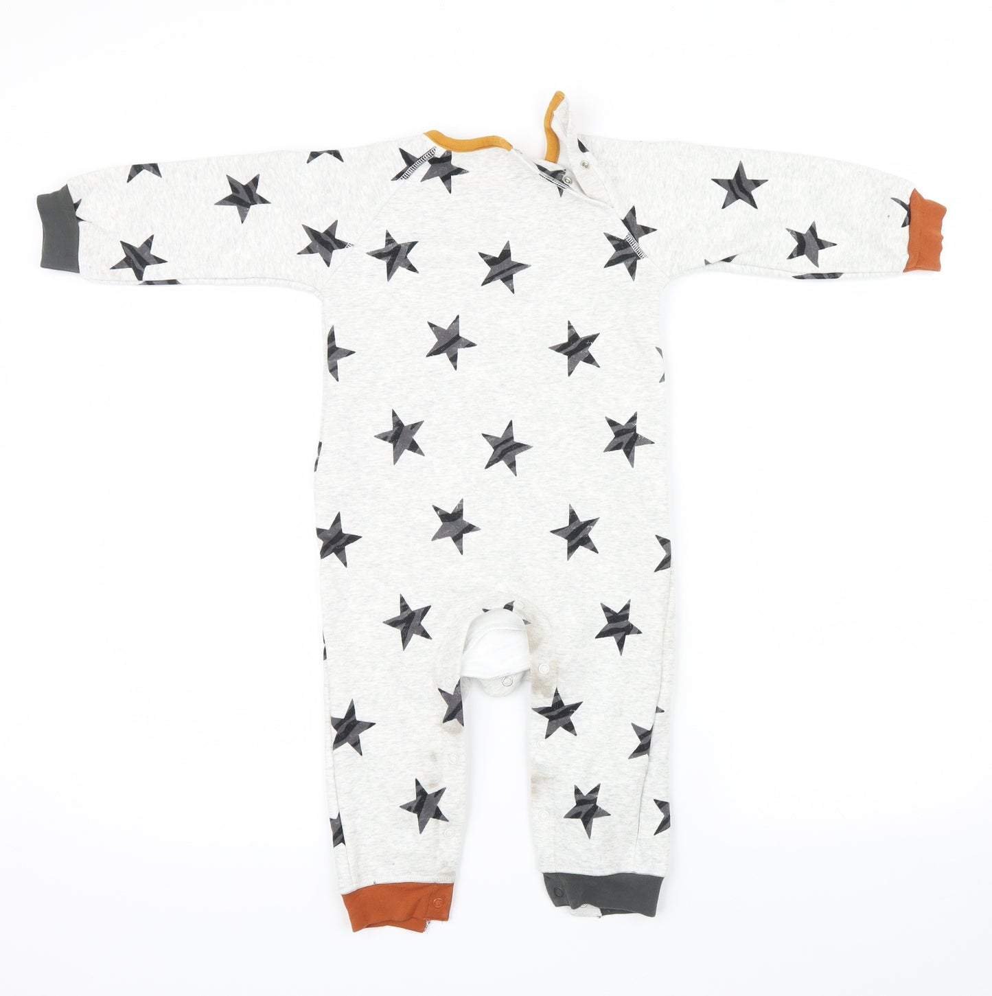 NEXT Boys Grey   Babygrow One-Piece Size 18-24 Months  - Star pattern