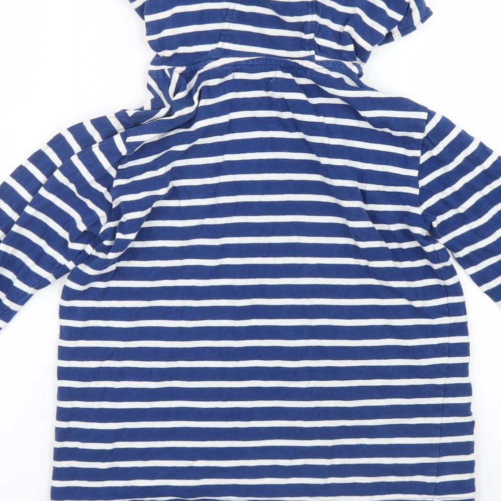 M&Co Boys Blue Striped  Pullover Hoodie Size 9-10 Years