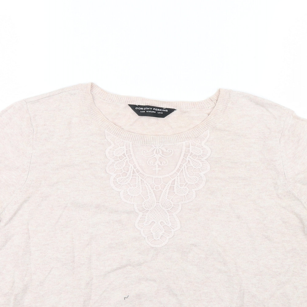 Dorothy Perkins Womens Pink   Pullover Jumper Size 14