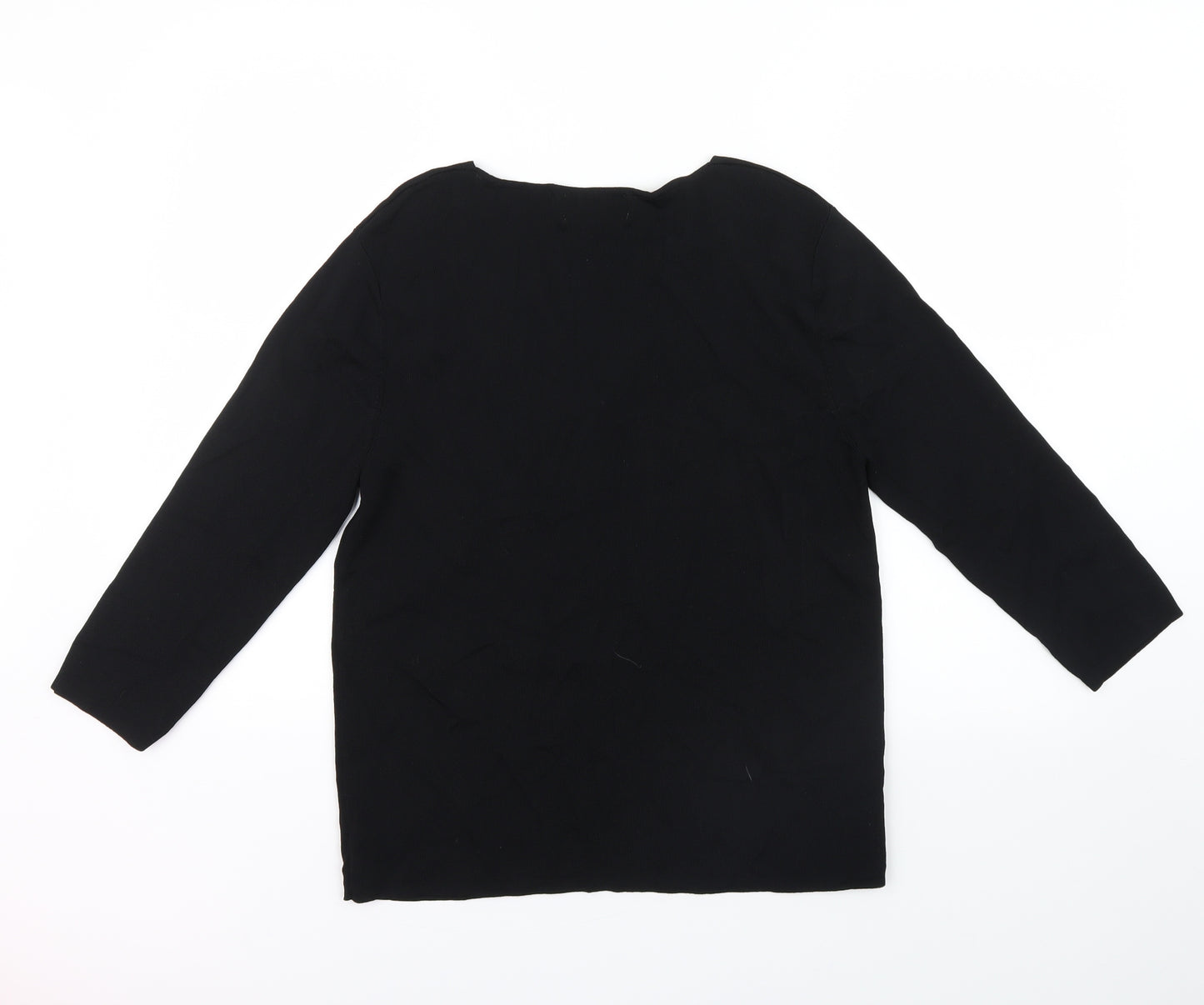 casamia  Womens Black   Pullover Jumper Size M  - beaded flower