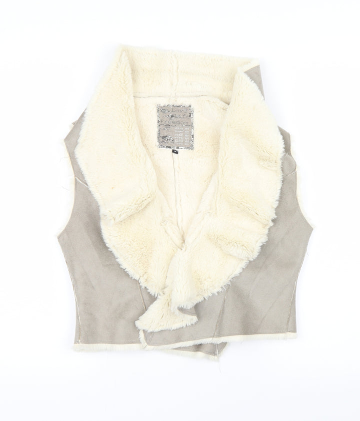 New Look Womens Grey   Windbreaker Waistcoat Size 14