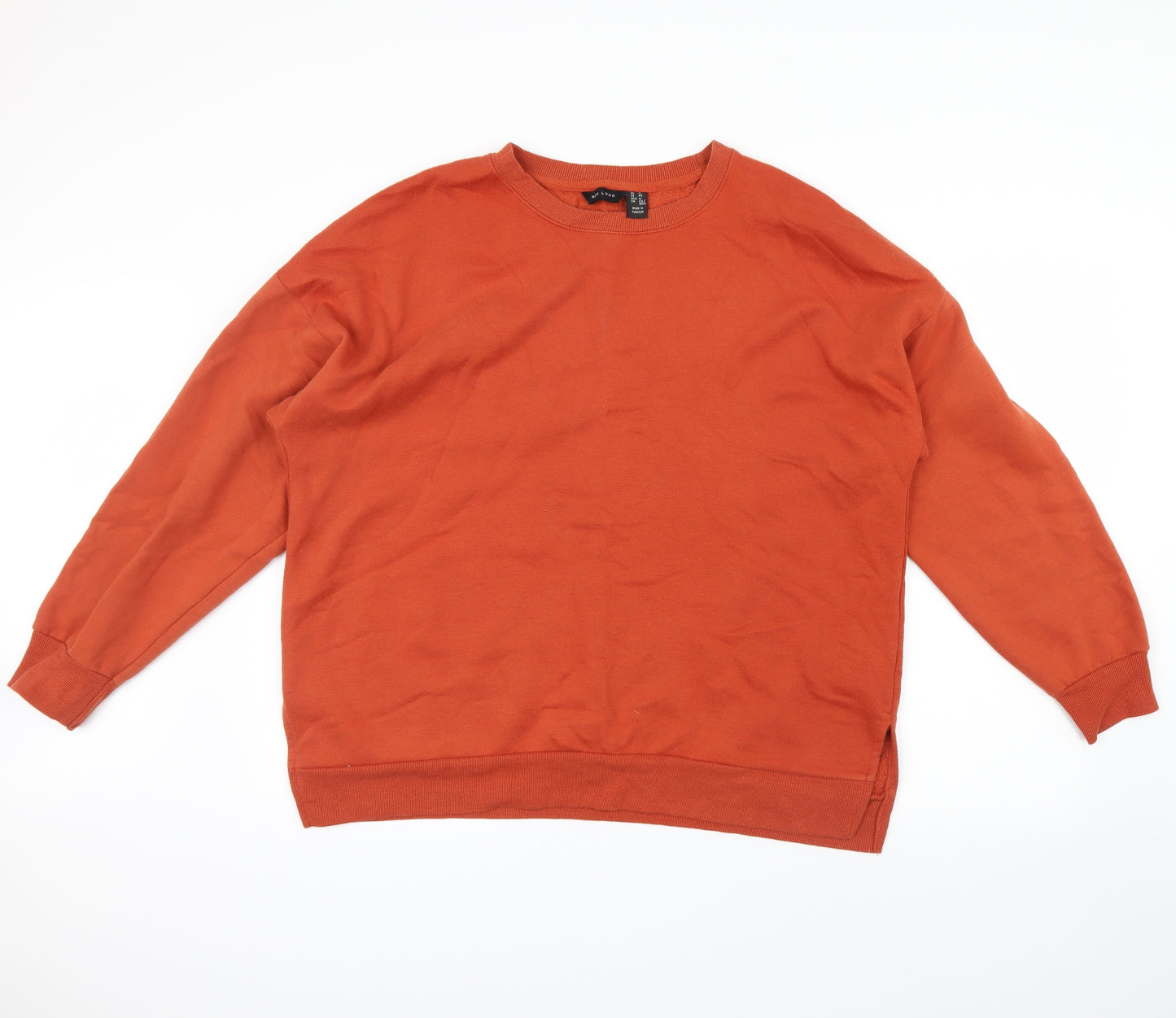 New Look Womens Orange   Pullover Sweatshirt Size 16