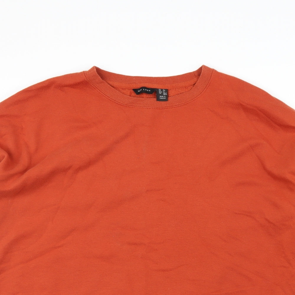 New Look Womens Orange   Pullover Sweatshirt Size 16