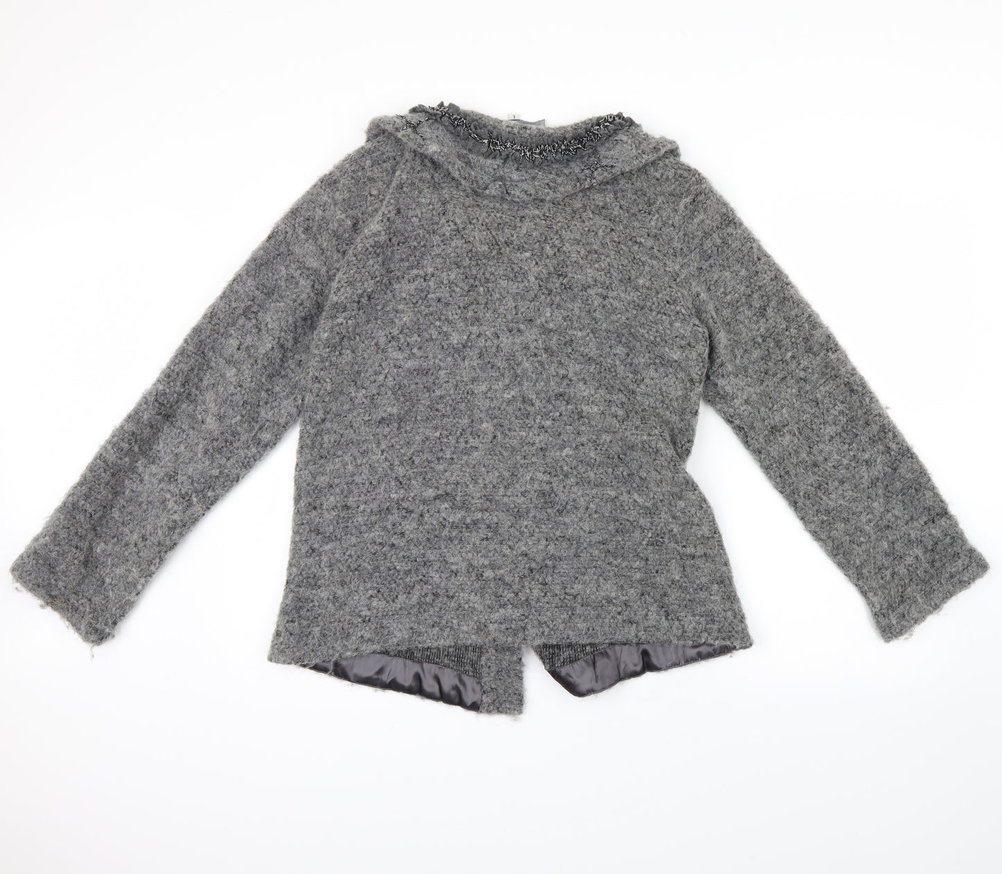 manilu  Womens Grey   Cardigan Jumper Size L