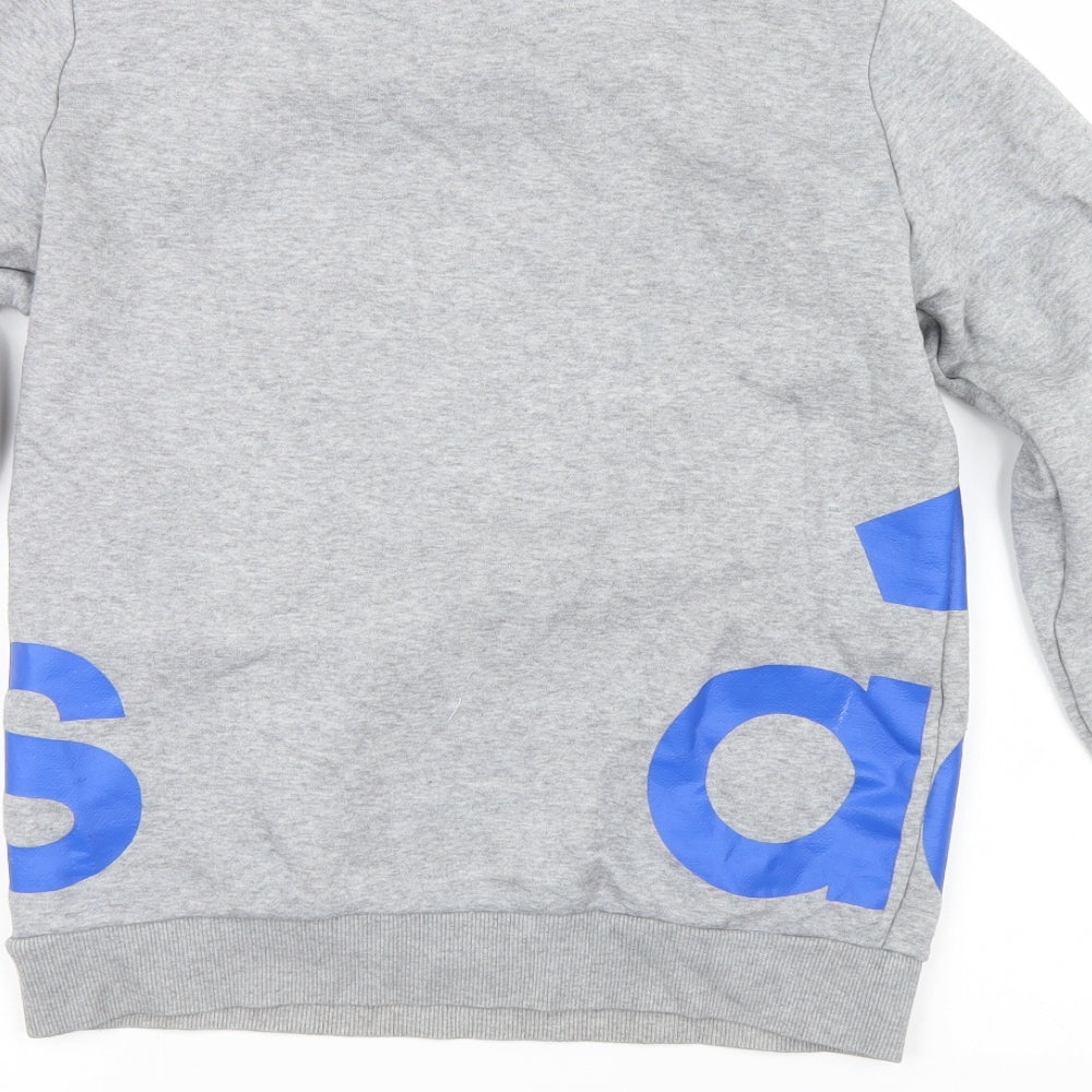 adidas Boys Grey   Pullover Sweatshirt Size 10-11 Years  - adidas logo
