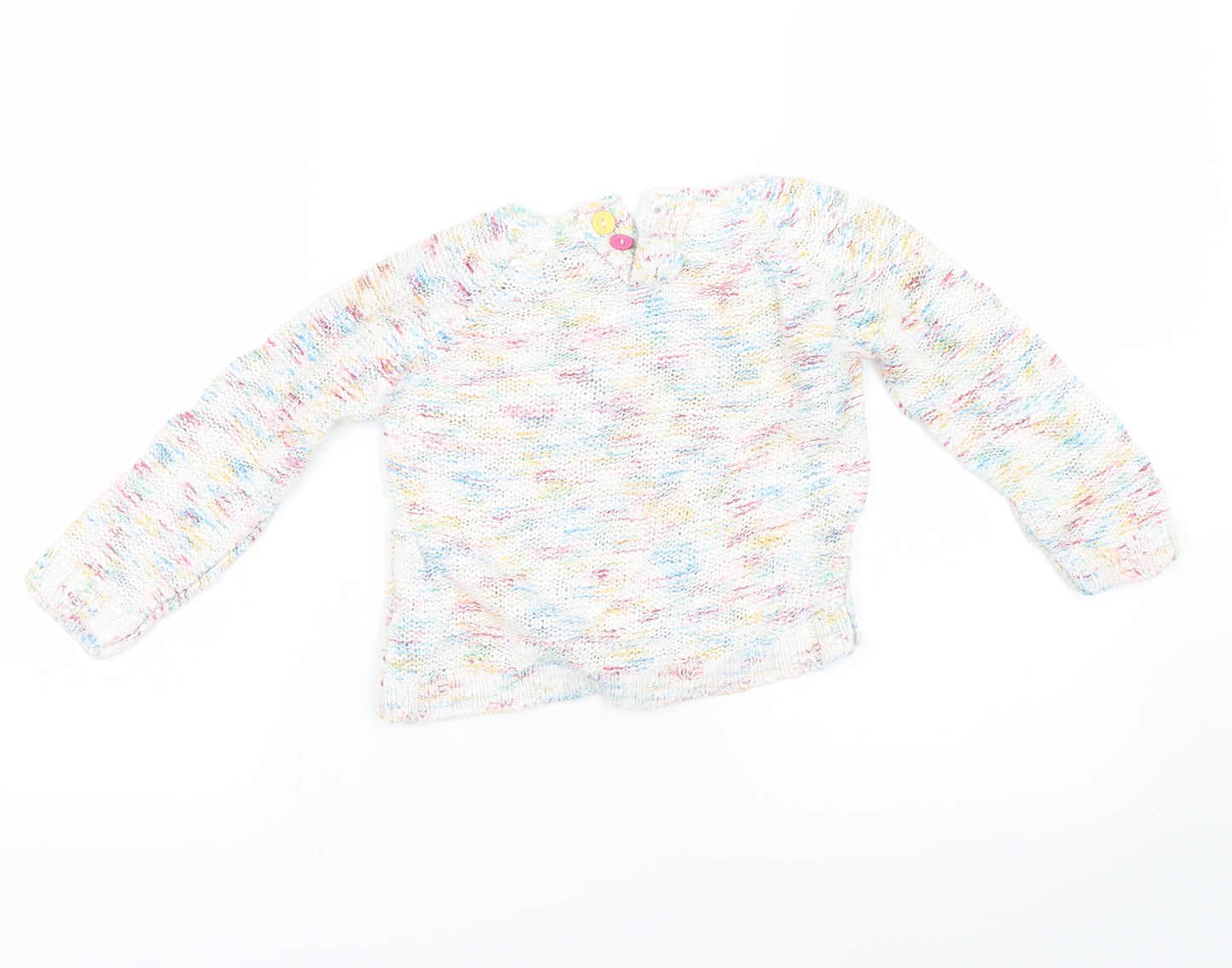 Indigo Girls White   Cardigan Jumper Size 2-3 Years  - multicoloured