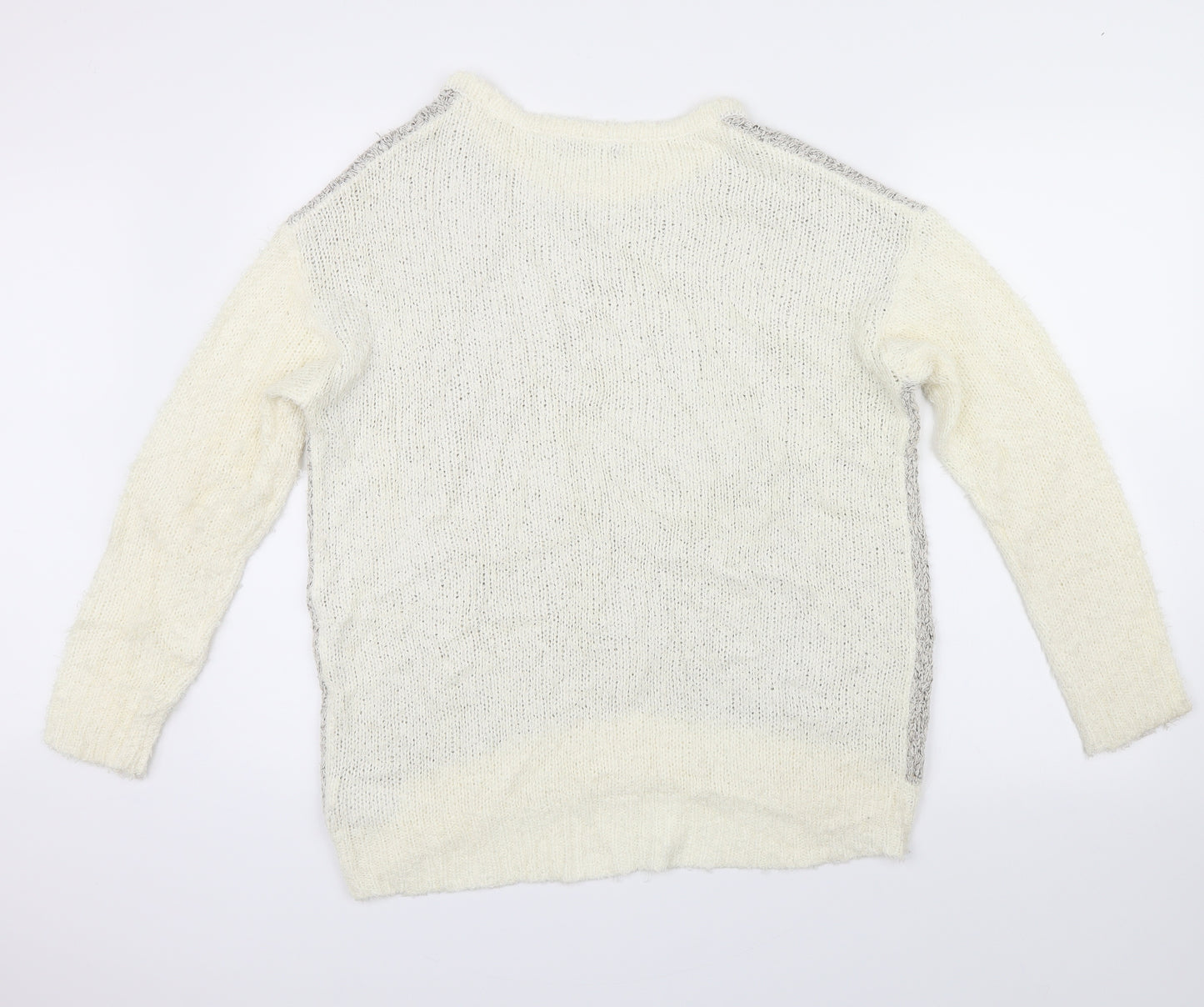 Marks and Spencer Womens White   Pullover Jumper Size 14