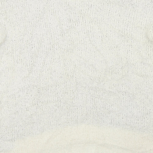 Marks and Spencer Womens White   Pullover Jumper Size 14