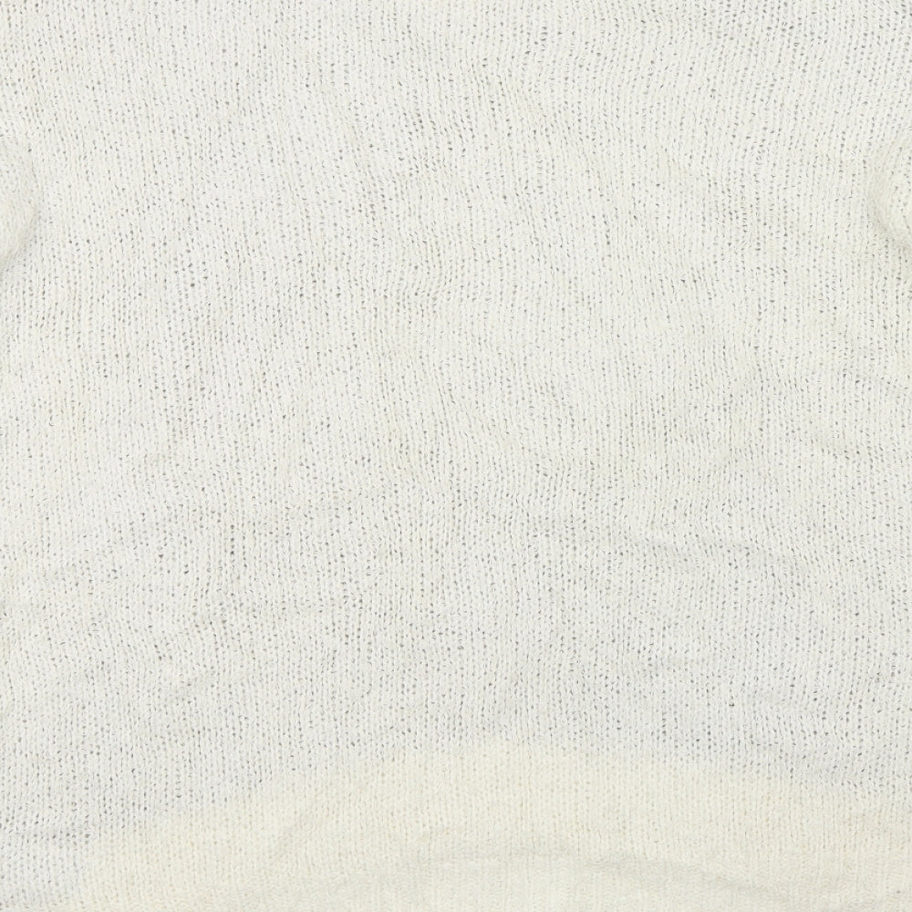 Marks and Spencer Womens White   Pullover Jumper Size 14