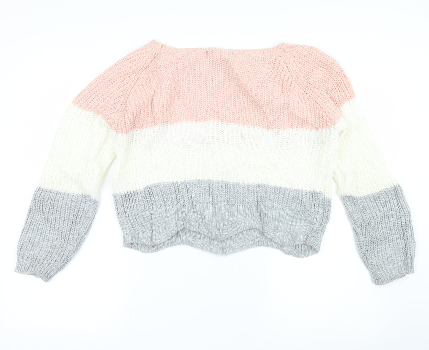 cameo rose Womens Pink Striped  Pullover Jumper Size M