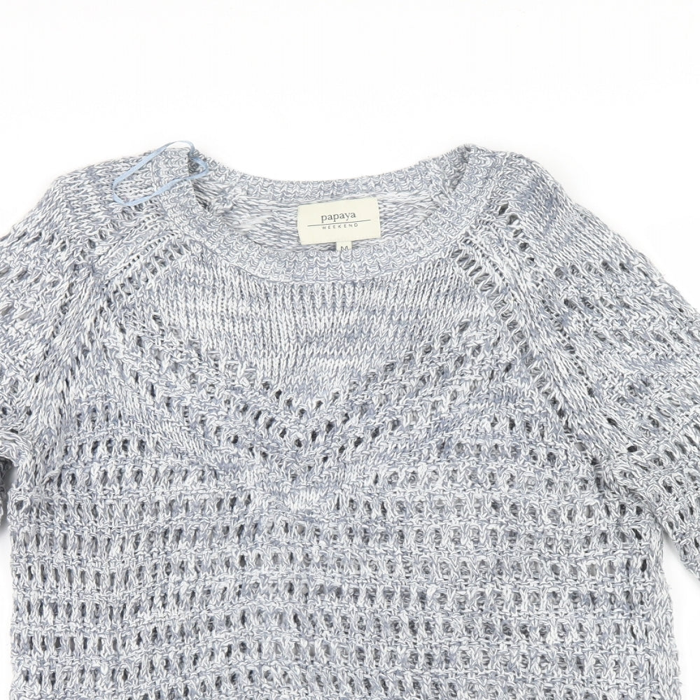 Papaya Womens Grey   Pullover Jumper Size M