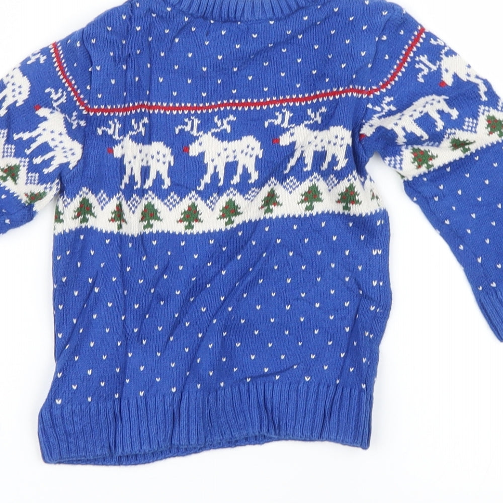 NEXT  Blue Fair Isle  Pullover Jumper Size 12-18 Months