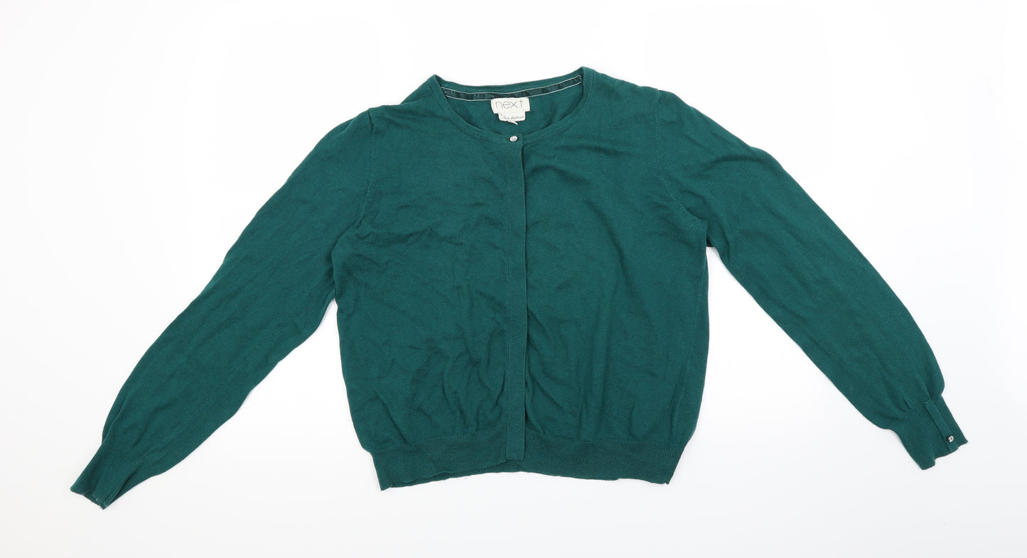 NEXT Womens Green  Knit Cardigan Jumper Size 16