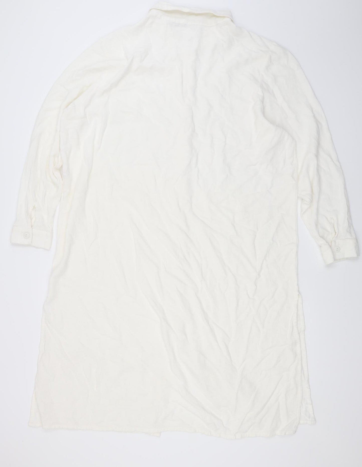 Nasty Gal Womens Ivory   Shirt Dress  Size 24