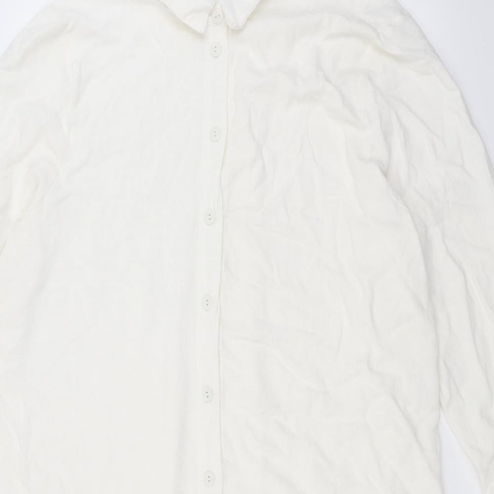 Nasty Gal Womens Ivory   Shirt Dress  Size 24