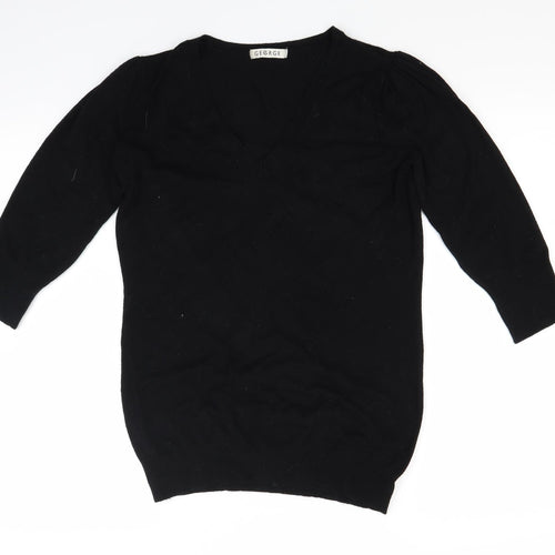 George Womens Black  Knit Pullover Jumper Size 12