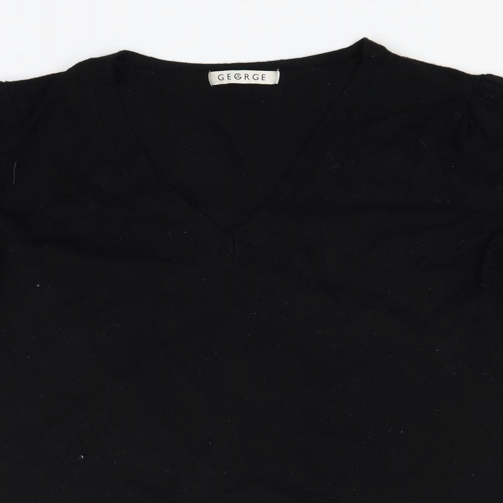 George Womens Black  Knit Pullover Jumper Size 12