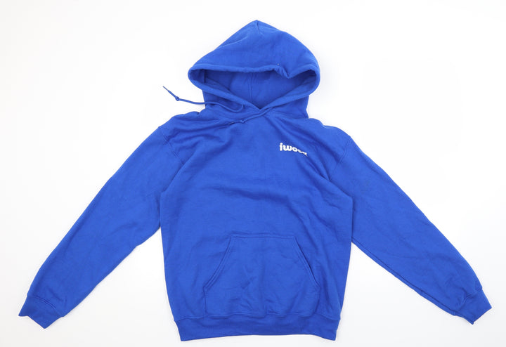 Gildan Mens Blue Pullover Hoodie Size S - IWOCA