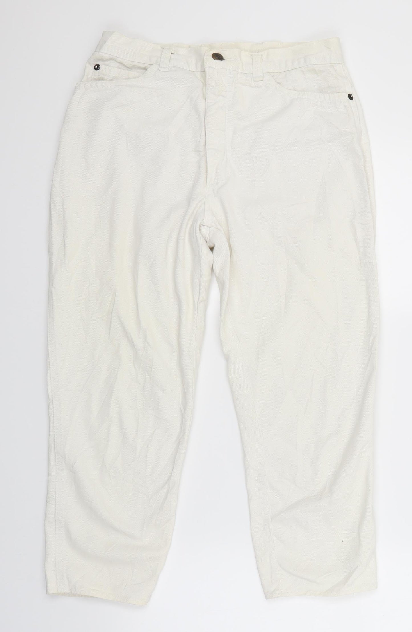 Experience Womens White  Denim Skimmer Shorts Size 14
