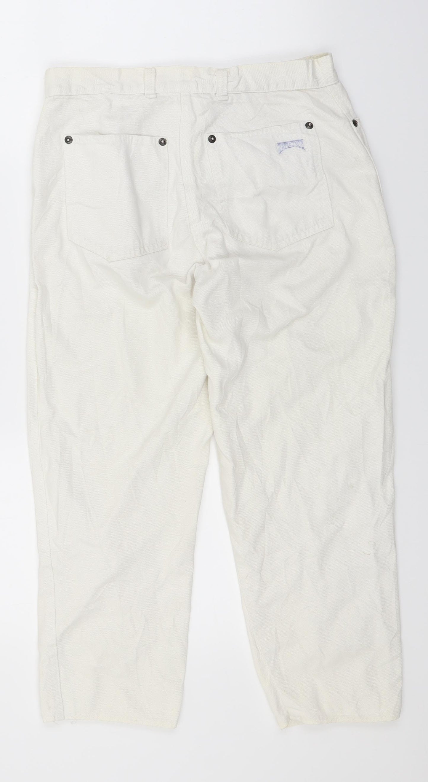Experience Womens White  Denim Skimmer Shorts Size 14