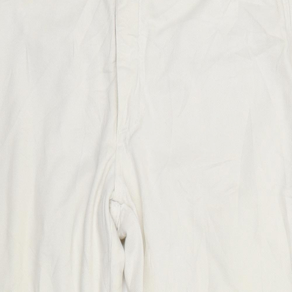 Experience Womens White  Denim Skimmer Shorts Size 14