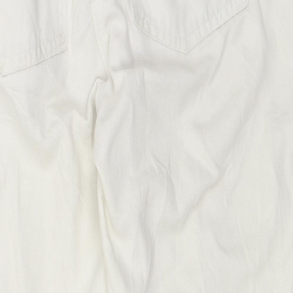 Experience Womens White  Denim Skimmer Shorts Size 14