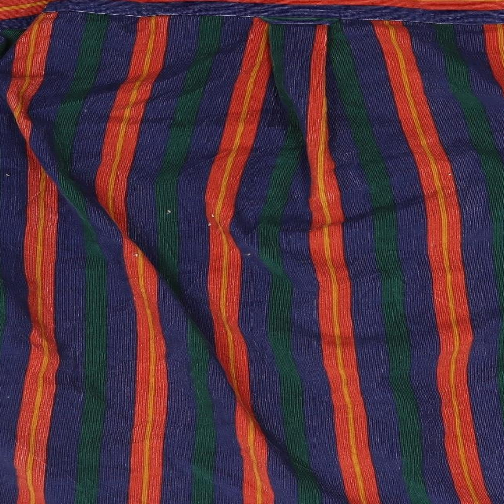 Melka Mens Blue Striped Corduroy  Button-Up Size 15.5