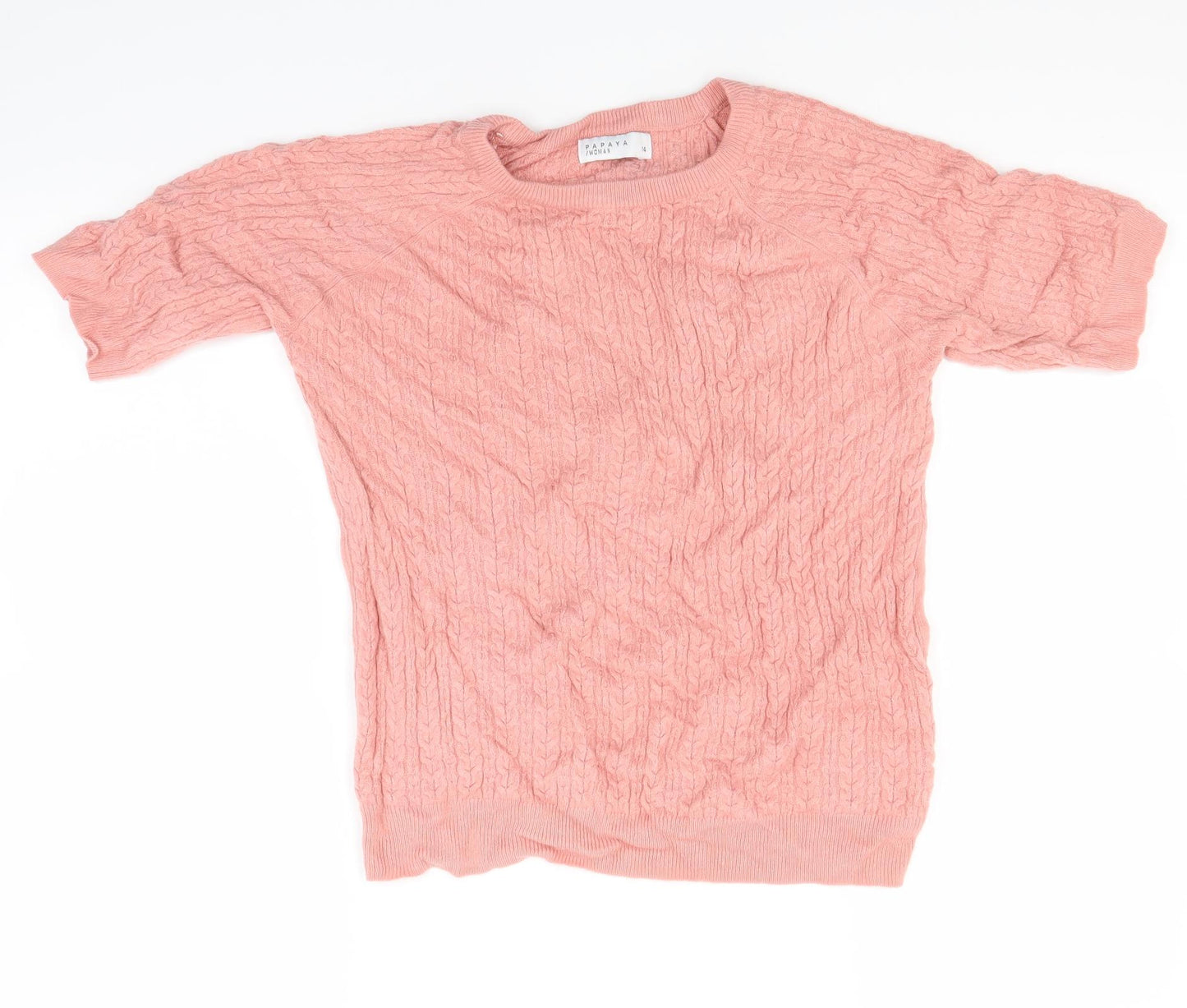 Papaya Womens Pink  Knit Pullover Jumper Size 14