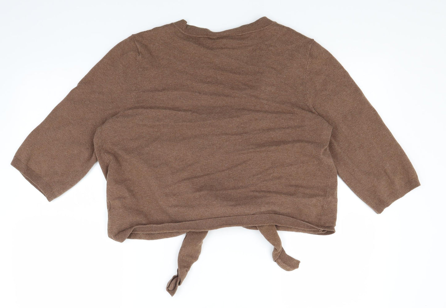 Wallis Womens Brown  Knit Cardigan Jumper Size XL