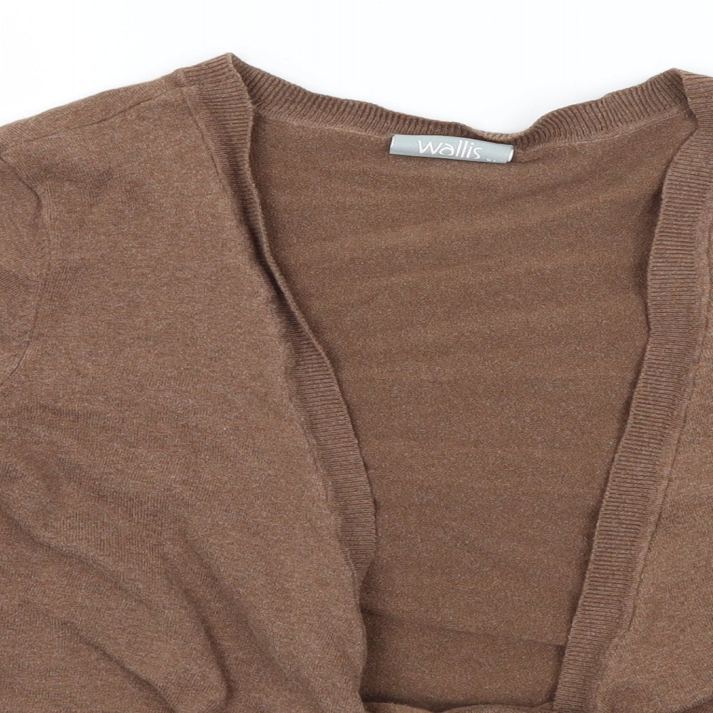 Wallis Womens Brown  Knit Cardigan Jumper Size XL
