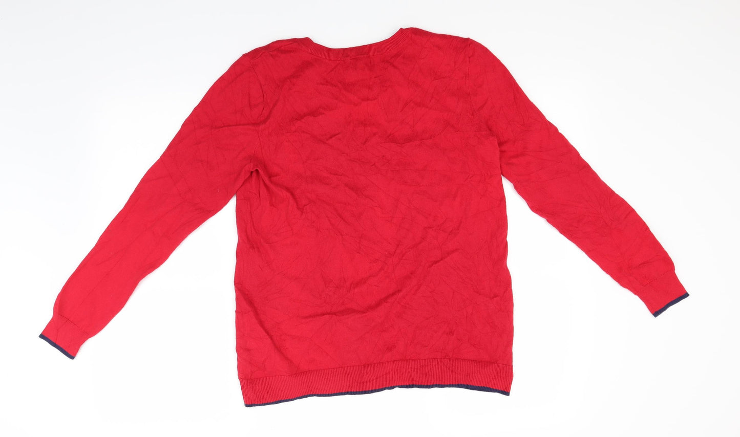 Gap Mens Red  Knit Pullover Jumper Size M  - Contrast Trim