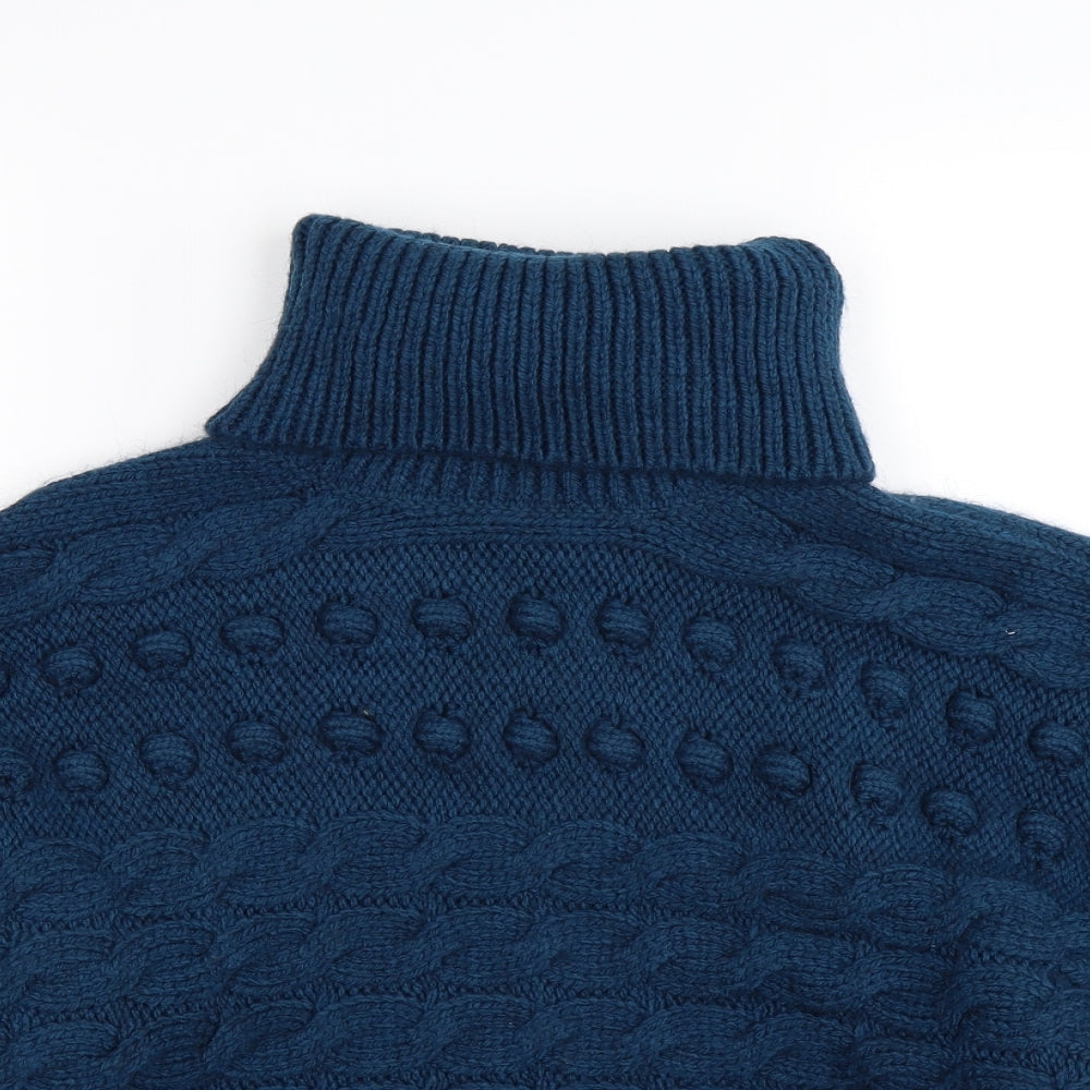 Marks and Spencer Womens Blue Polka Dot Knit Pullover Jumper Size M