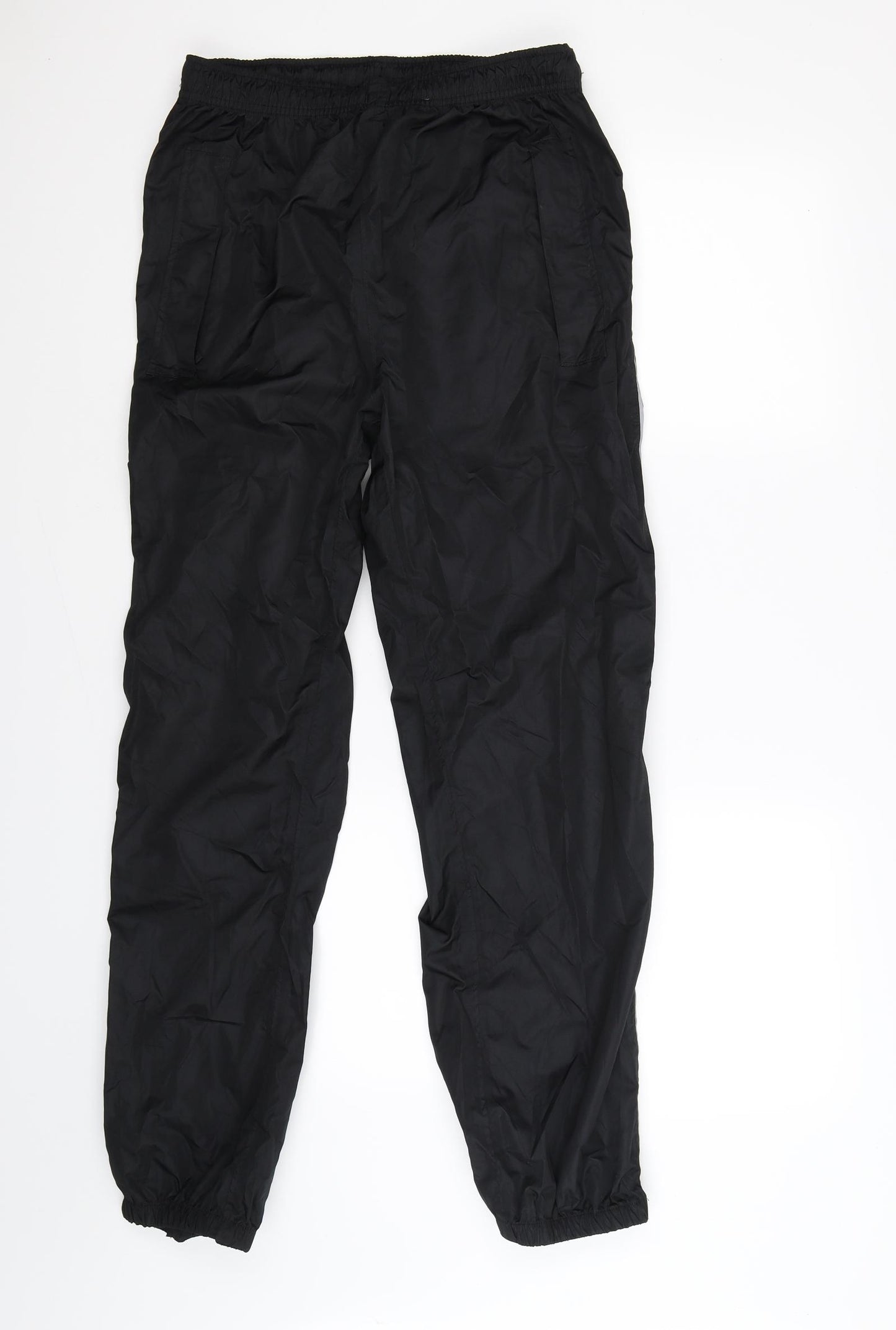 Crane Womens Black   Rain Trousers Trousers Size 16 L28 in