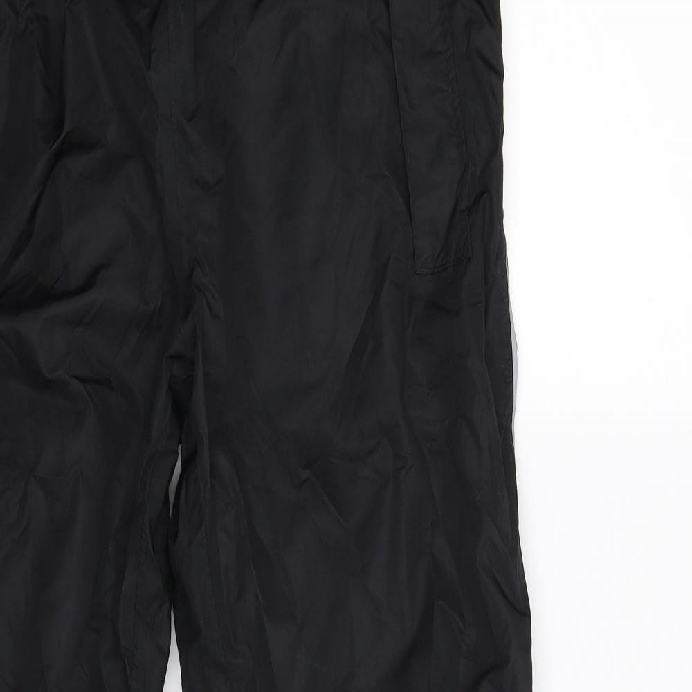 Crane Womens Black   Rain Trousers Trousers Size 16 L28 in