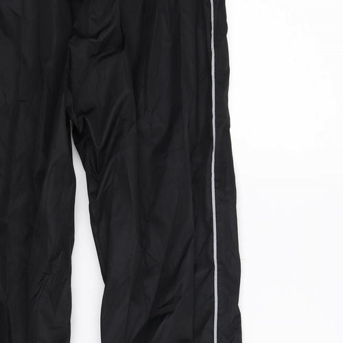 Crane Womens Black   Rain Trousers Trousers Size 16 L28 in