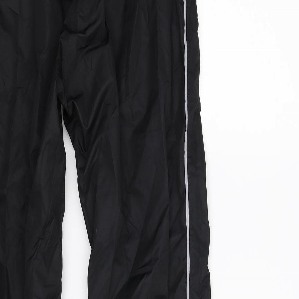 Crane Womens Black   Rain Trousers Trousers Size 16 L28 in