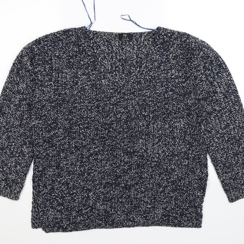 F&F Womens Blue  Knit Pullover Jumper Size 10