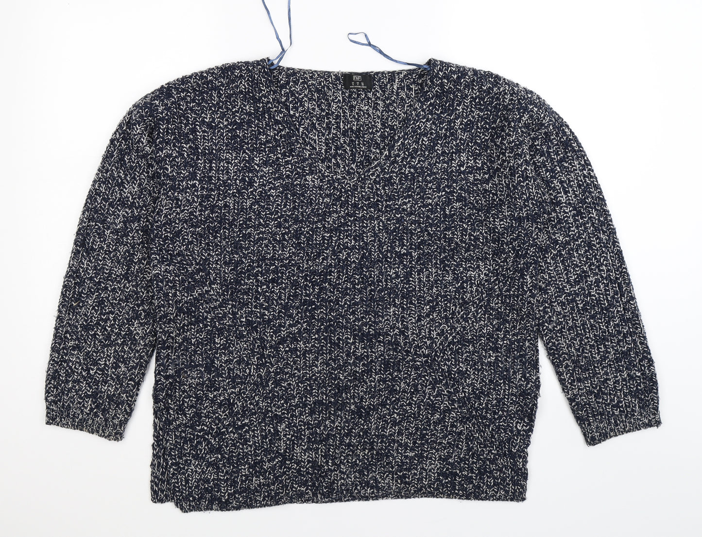 F&F Womens Blue  Knit Pullover Jumper Size 10