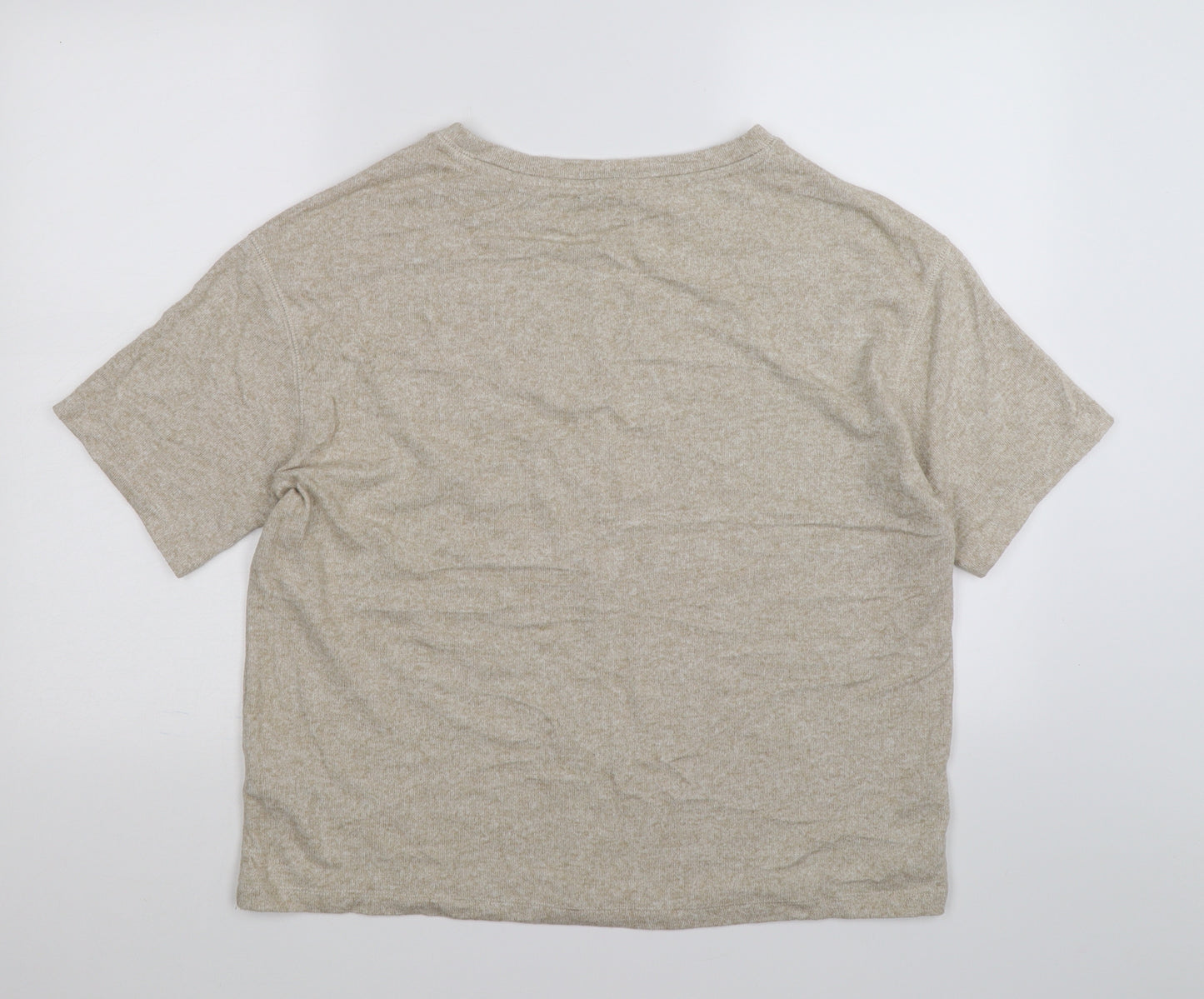 Marks and Spencer Womens Beige  Knit Pullover Jumper Size 14