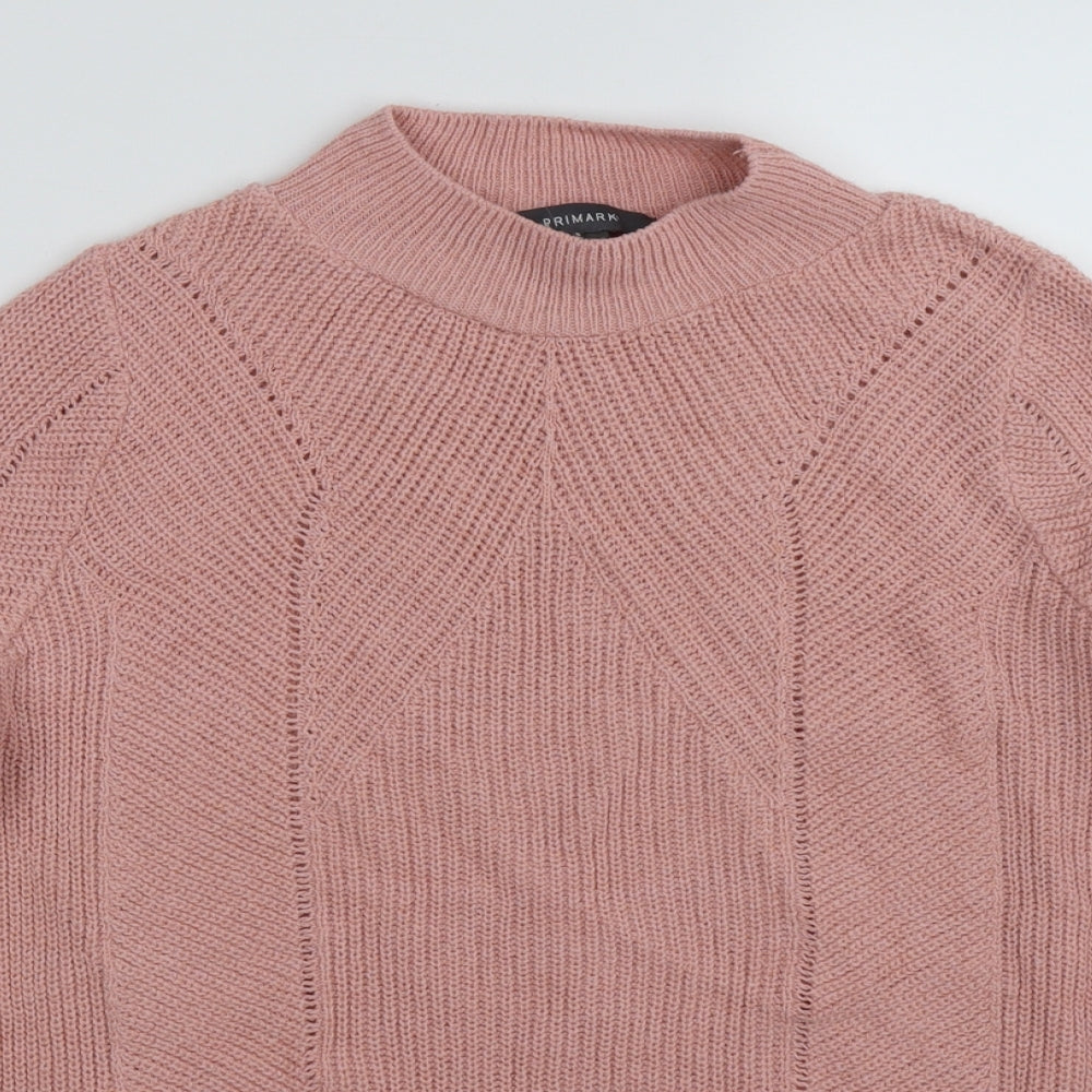 parimakr Womens Pink  Knit Pullover Jumper Size S