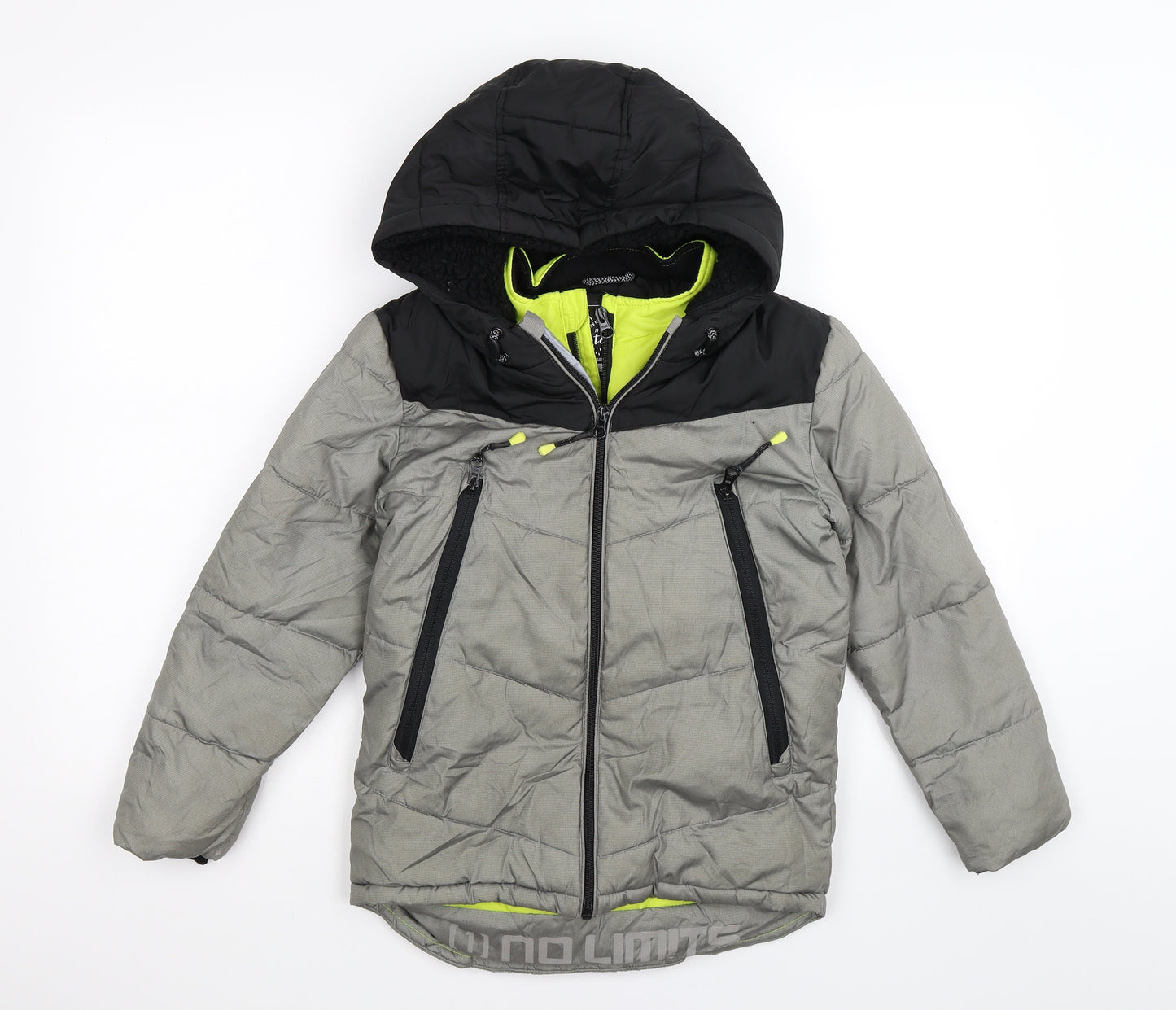 George Boys Grey   Puffer Jacket Coat Size 8-9 Years