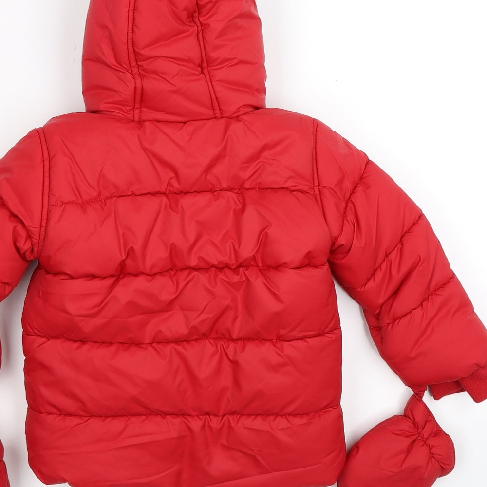 George Boys Red   Pullover Casual Size 12-18 Months  - with mitts