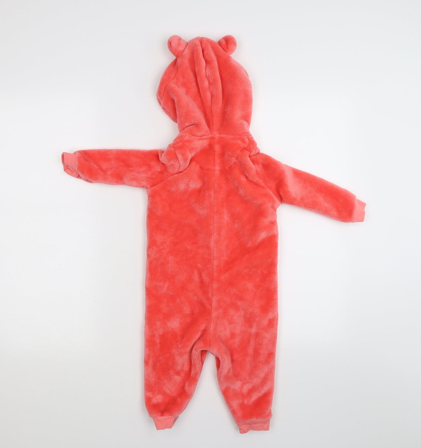 Marks and Spencer Girls Pink  Fleece Coverall One-Piece Size 12-18 Months  - Peppa Pig