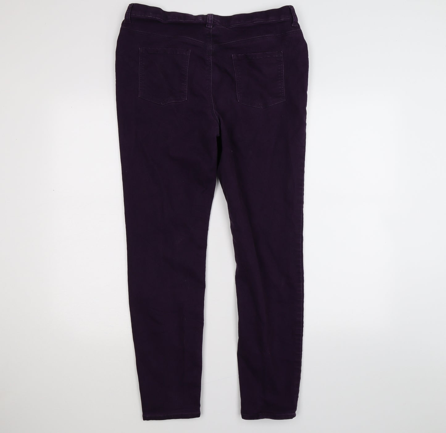 BHS Womens Purple  Denim Jegging Leggings Size 16 L28 in - soft touch