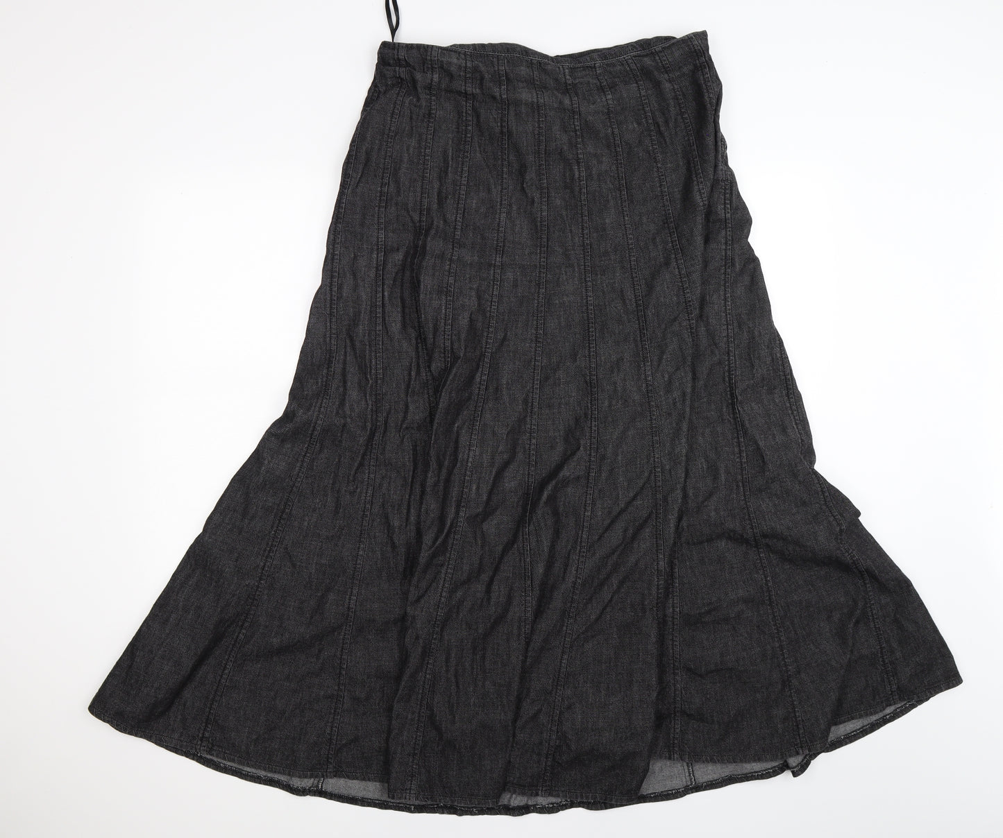 Per Una Womens Grey  Denim Peasant Skirt Size 14