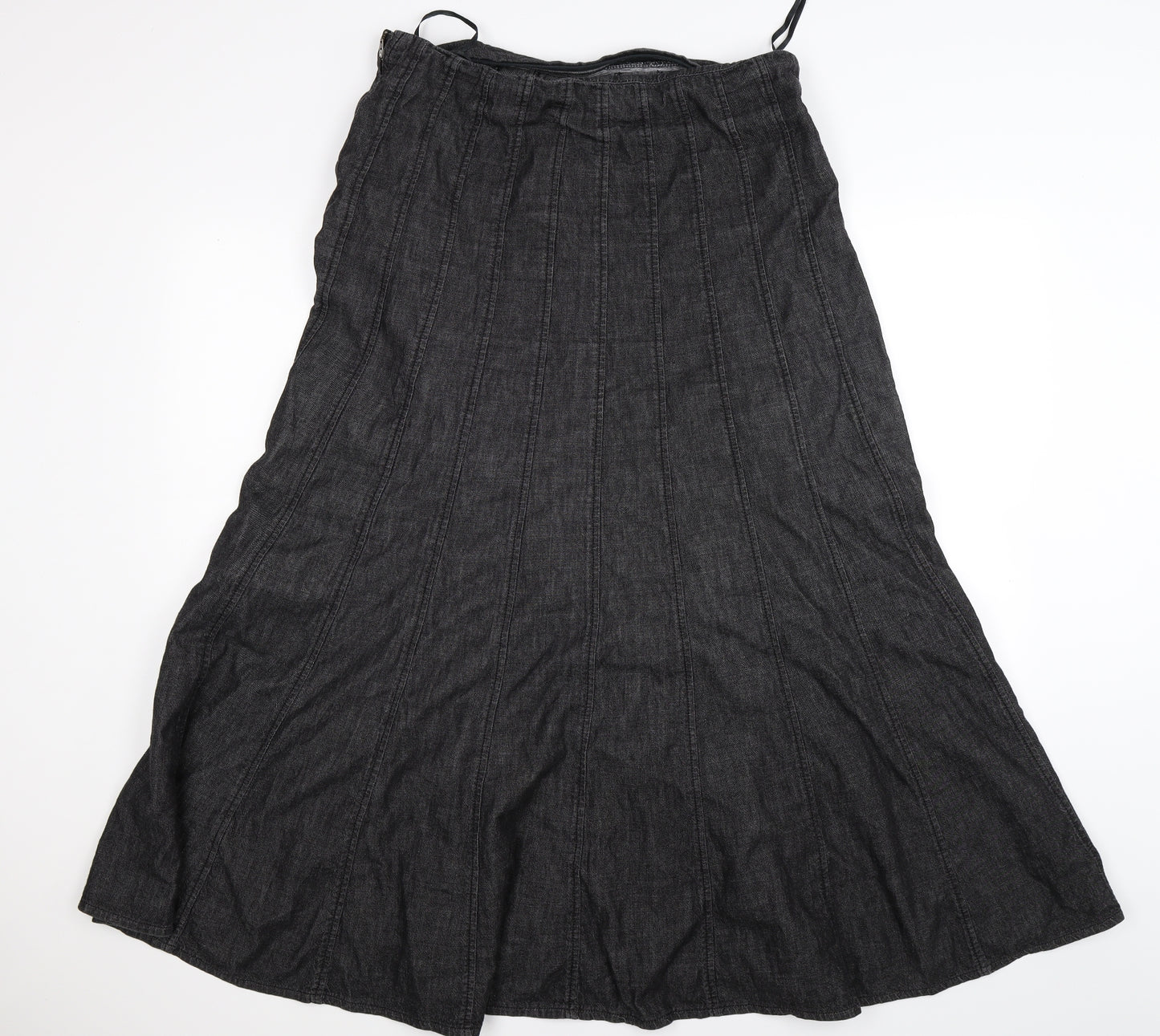 Per Una Womens Grey  Denim Peasant Skirt Size 14