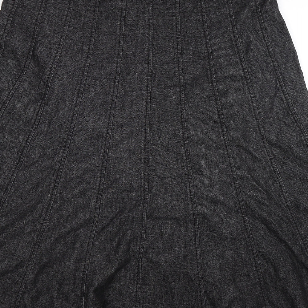Per Una Womens Grey  Denim Peasant Skirt Size 14