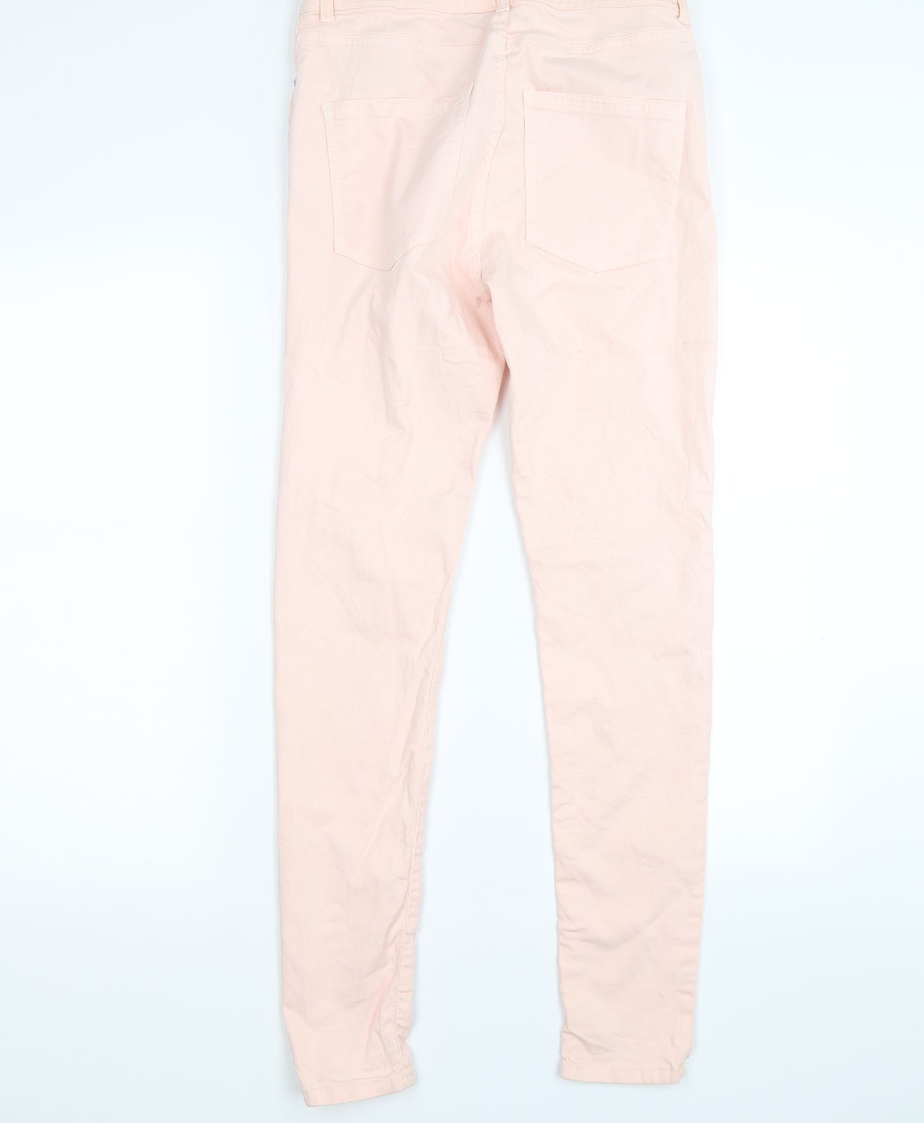 Mango Womens Pink  Denim Skinny Jeans Size 14 L31 in