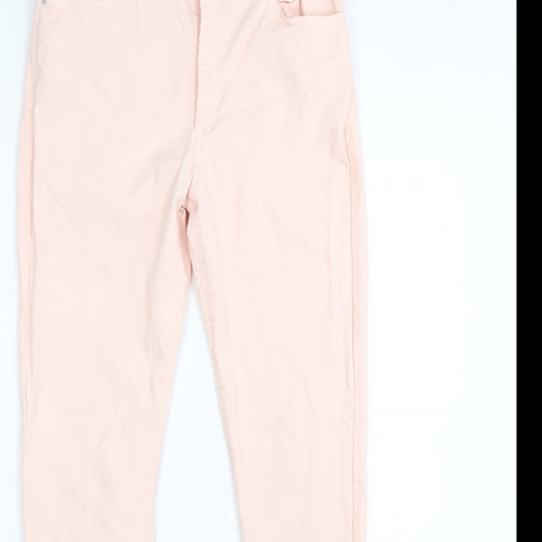 Mango Womens Pink  Denim Skinny Jeans Size 14 L31 in